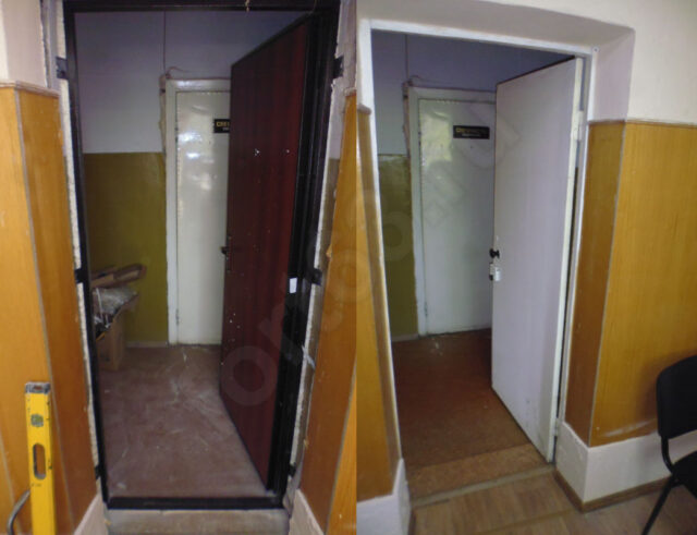 недорогая входная дверь в самаре фото до и после монтажа