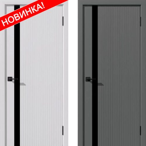 Двери межкомнатные Атлант белый серый
