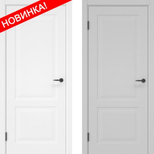 Двери межкомнатные Новелла белый серый