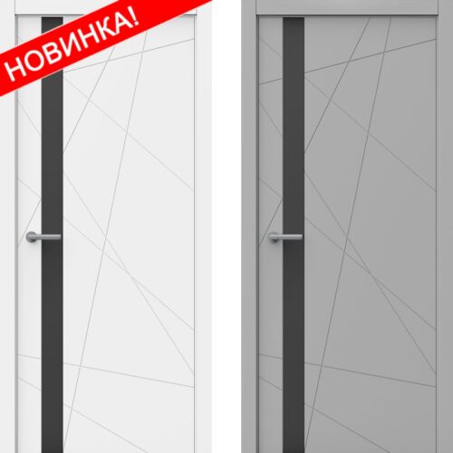 Двери межкомнатные Стиль SH6 белый серый