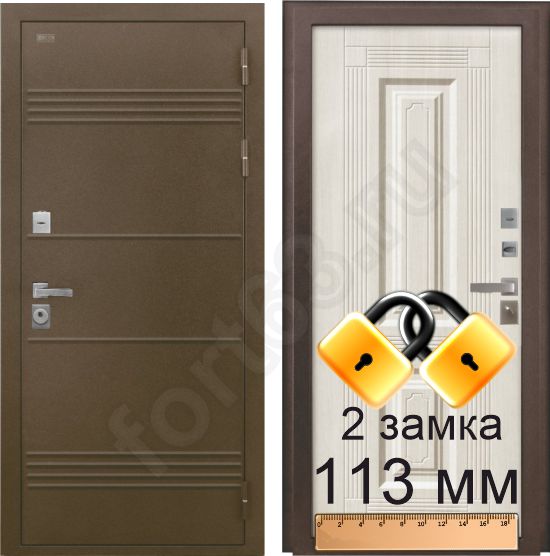 Металлические входные двери Логос антик медь